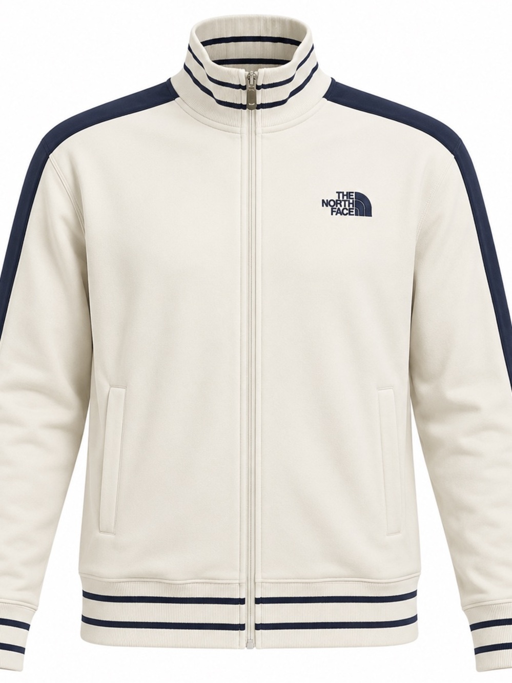 Vintage The North Face  A5 Series Track Jacket in ivory/navy blue stripes SZ XL